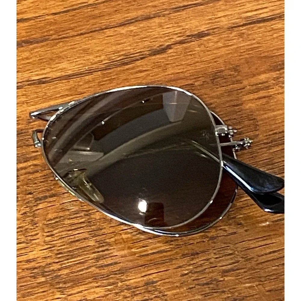 Ray-Ban RB 3479 004/M2 Folding Aviator Sunglasses Gunmetal Gray Brown Polarized